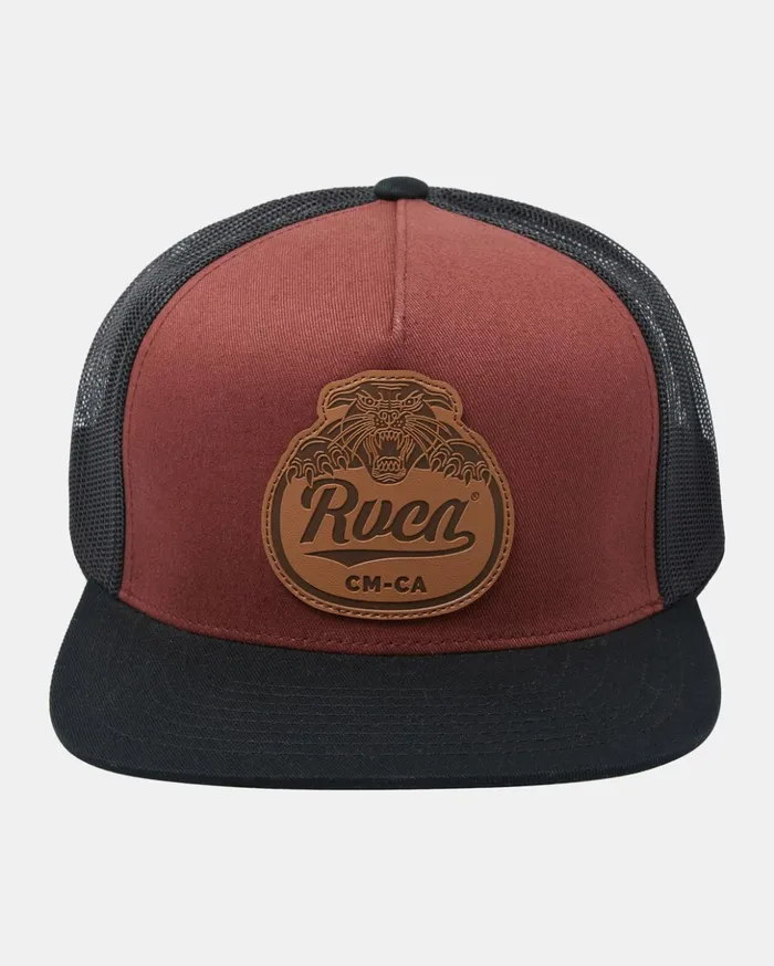 RVCA Hats Beanies Pantero Trucker Hat Red Earth 8211 Men