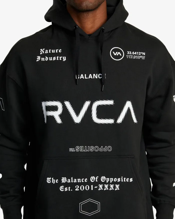 RVCA Hoodies Sweatshirts All Brand Sport Workout Hoodie Black 8211 Men