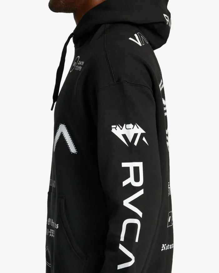 RVCA Hoodies Sweatshirts All Brand Sport Workout Hoodie Black 8211 Men