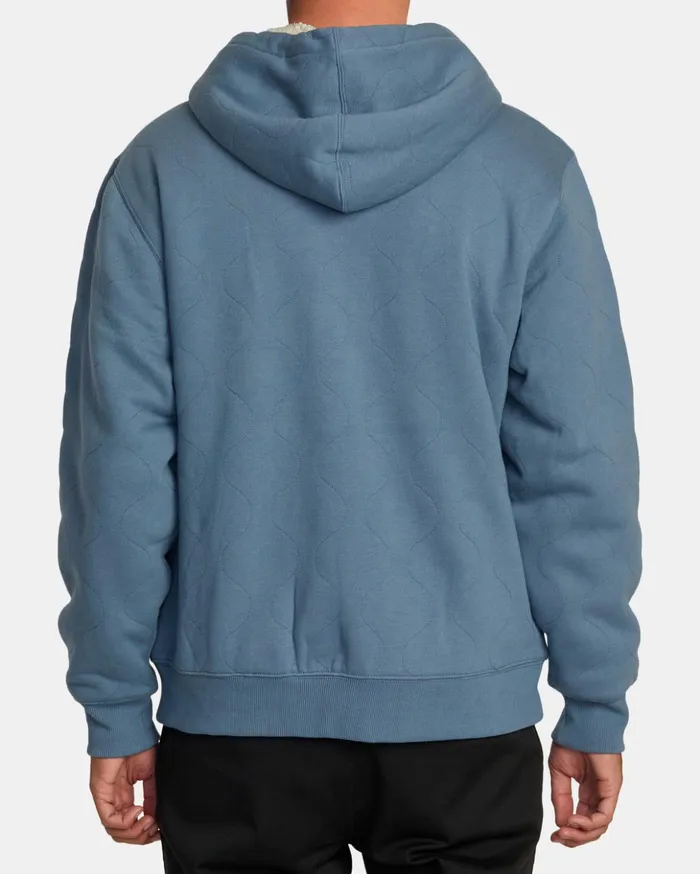 RVCA Hoodies Sweatshirts Arrow ZipUp Hoodie Industrial Blue 8211 Men