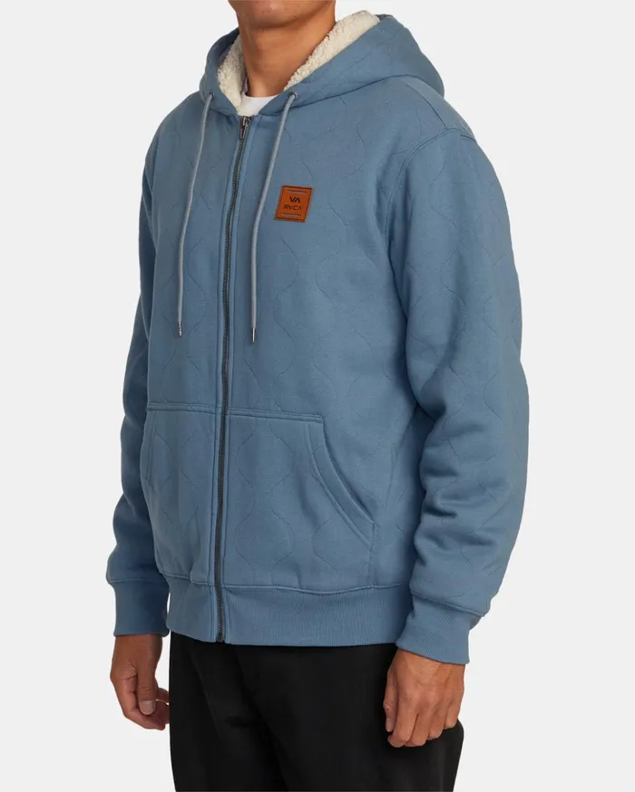 RVCA Hoodies Sweatshirts Arrow ZipUp Hoodie Industrial Blue 8211 Men