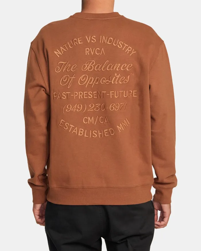 RVCA Hoodies Sweatshirts Balance Caf Sweatshirt Rawhide 8211 Men