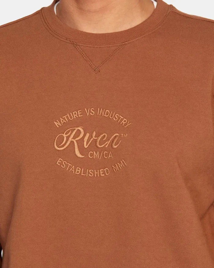 RVCA Hoodies Sweatshirts Balance Caf Sweatshirt Rawhide 8211 Men