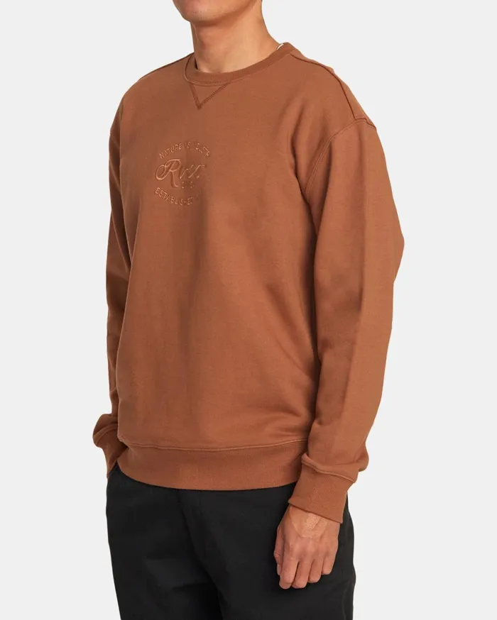 RVCA Hoodies Sweatshirts Balance Caf Sweatshirt Rawhide 8211 Men