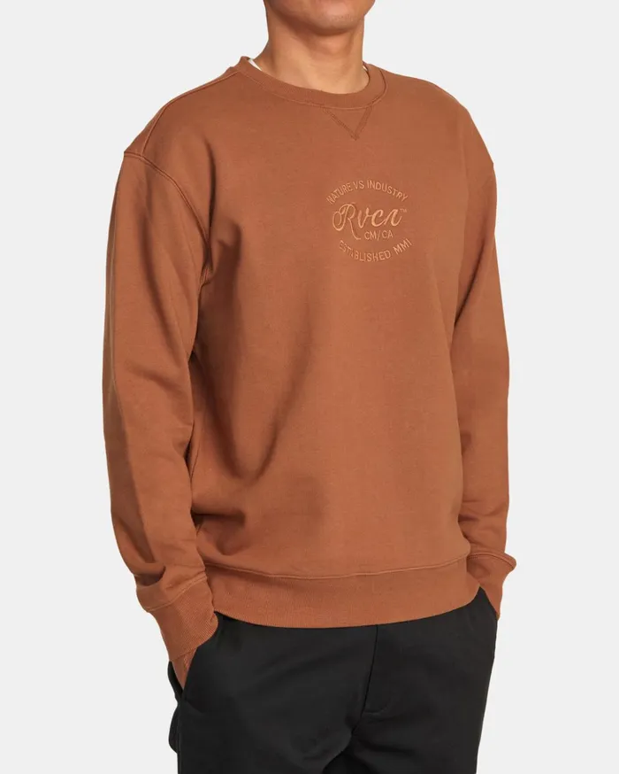 RVCA Hoodies Sweatshirts Balance Caf Sweatshirt Rawhide 8211 Men