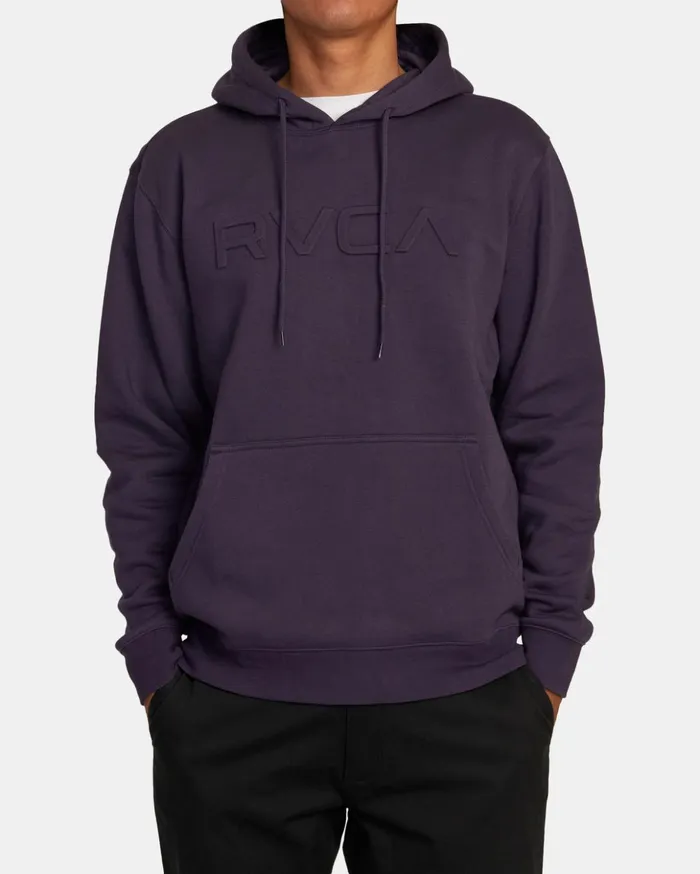 RVCA Hoodies Sweatshirts Big RVCA Embossed Hoodie Dark Plum 8211 Men