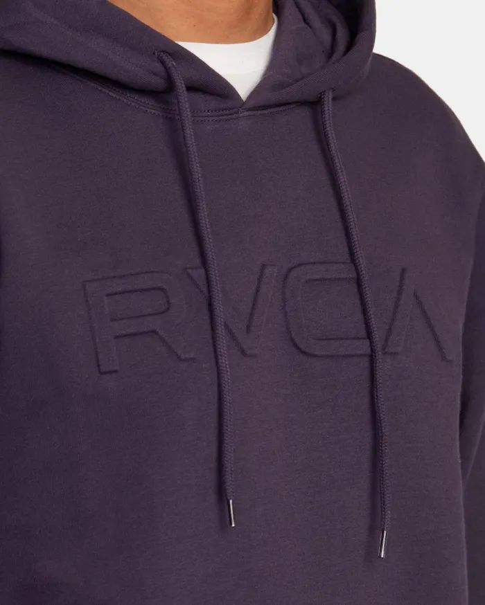 RVCA Hoodies Sweatshirts Big RVCA Embossed Hoodie Dark Plum 8211 Men