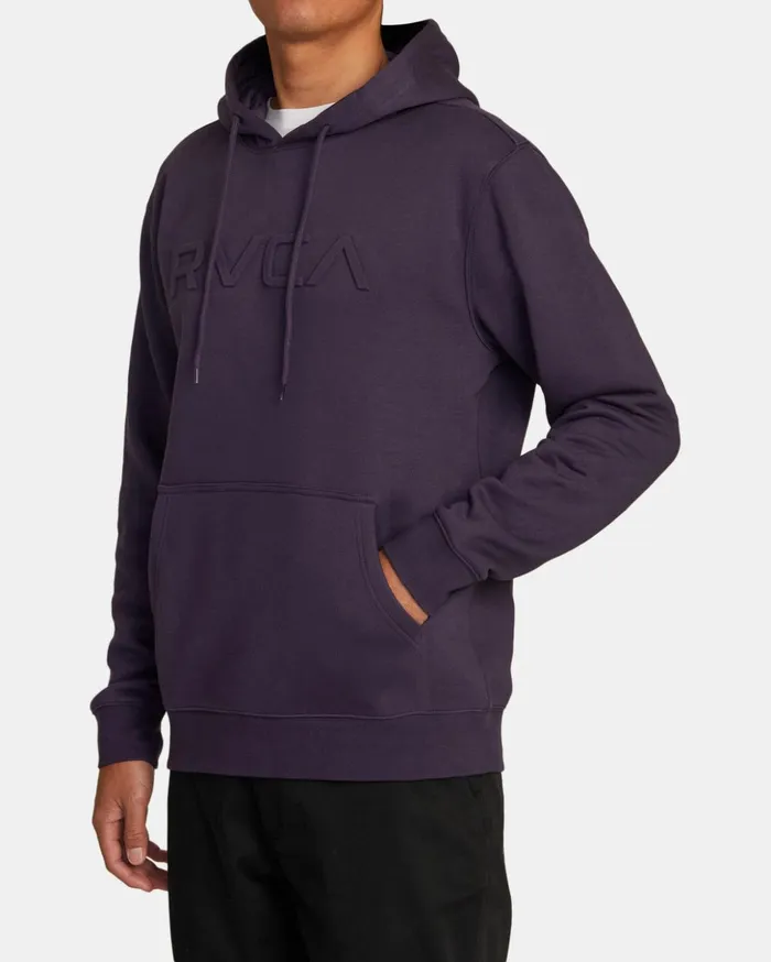 RVCA Hoodies Sweatshirts Big RVCA Embossed Hoodie Dark Plum 8211 Men