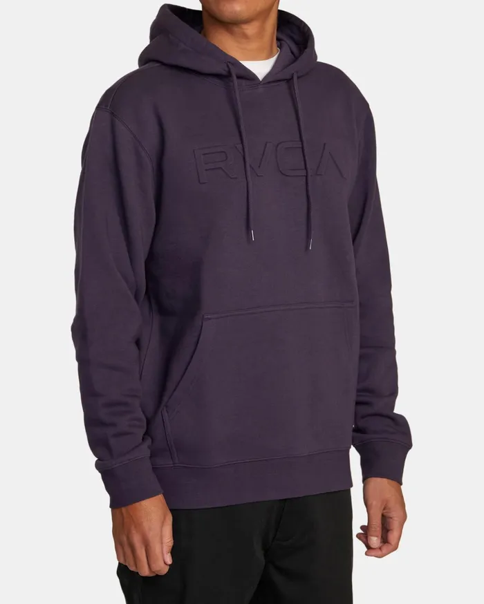 RVCA Hoodies Sweatshirts Big RVCA Embossed Hoodie Dark Plum 8211 Men