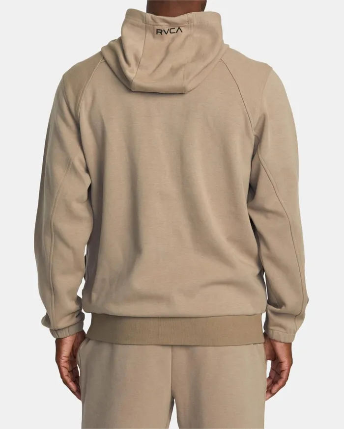 RVCA Hoodies Sweatshirts Tech ZipUp Fleece Hoodie II Dark Khaki 8211 Men