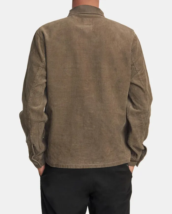 RVCA Jackets Americana Corduroy Overshirt Mushroom 8211 Men