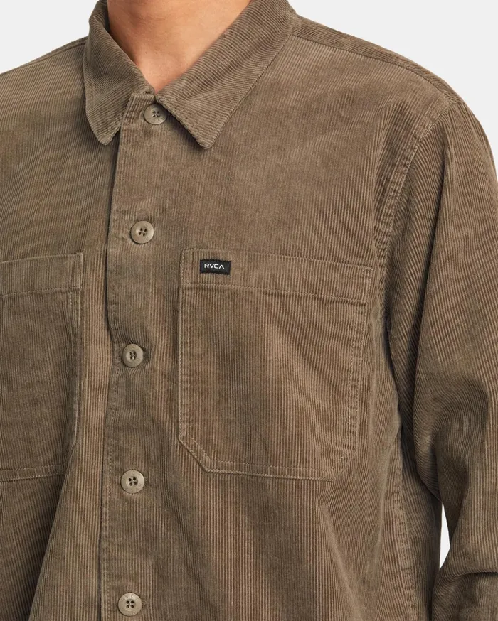 RVCA Jackets Americana Corduroy Overshirt Mushroom 8211 Men