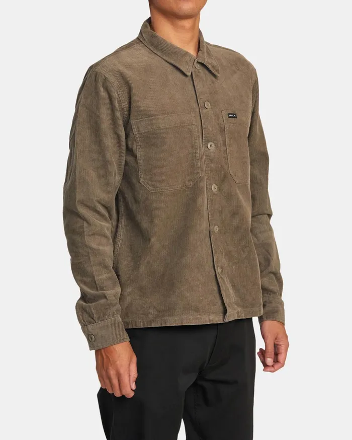 RVCA Jackets Americana Corduroy Overshirt Mushroom 8211 Men