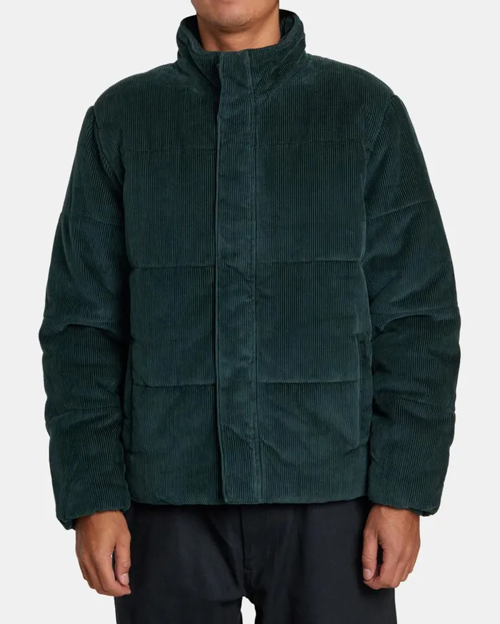 RVCA Jackets Townes Quilted Jacket Hunter Green 8211 Men