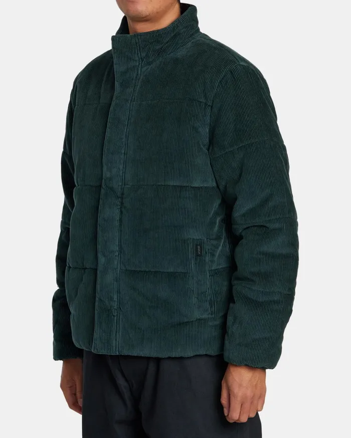 RVCA Jackets Townes Quilted Jacket Hunter Green 8211 Men