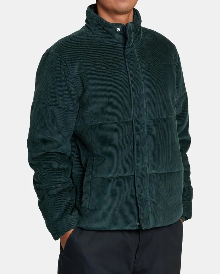 RVCA Jackets Townes Quilted Jacket Hunter Green 8211 Men