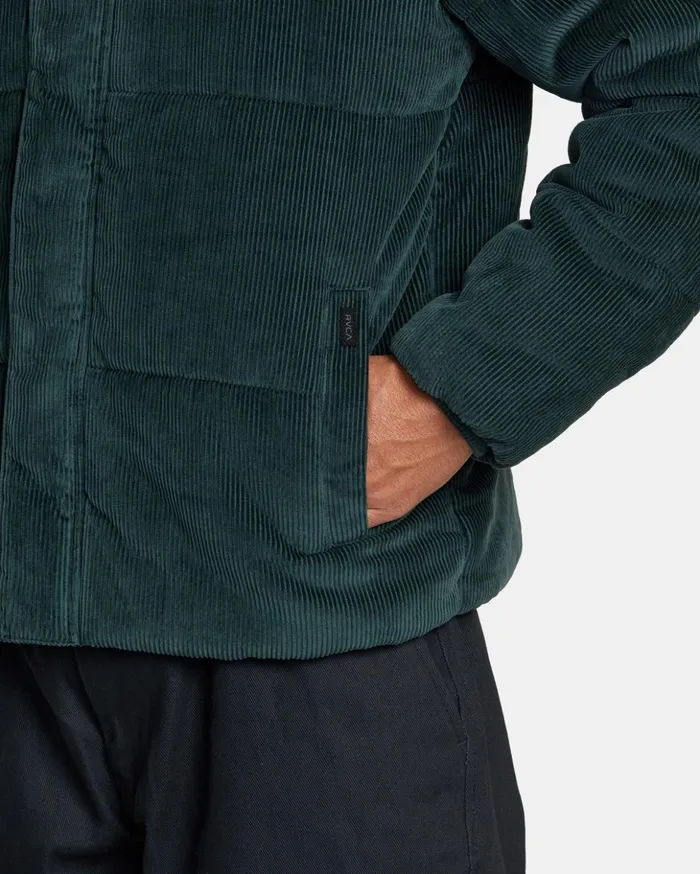RVCA Jackets Townes Quilted Jacket Hunter Green 8211 Men