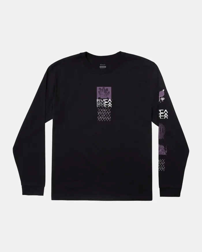 RVCA Long Sleeves Chaos Theory Long Sleeve TShirt Black 8211 Men