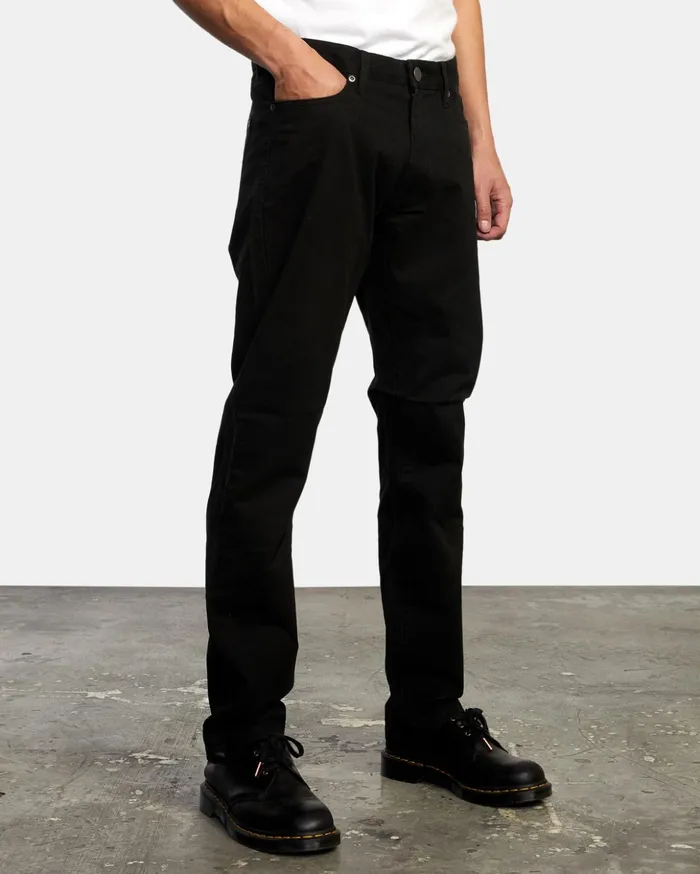 RVCA Pants Daggers Twill Slim Fit Pants Black 8211 Men