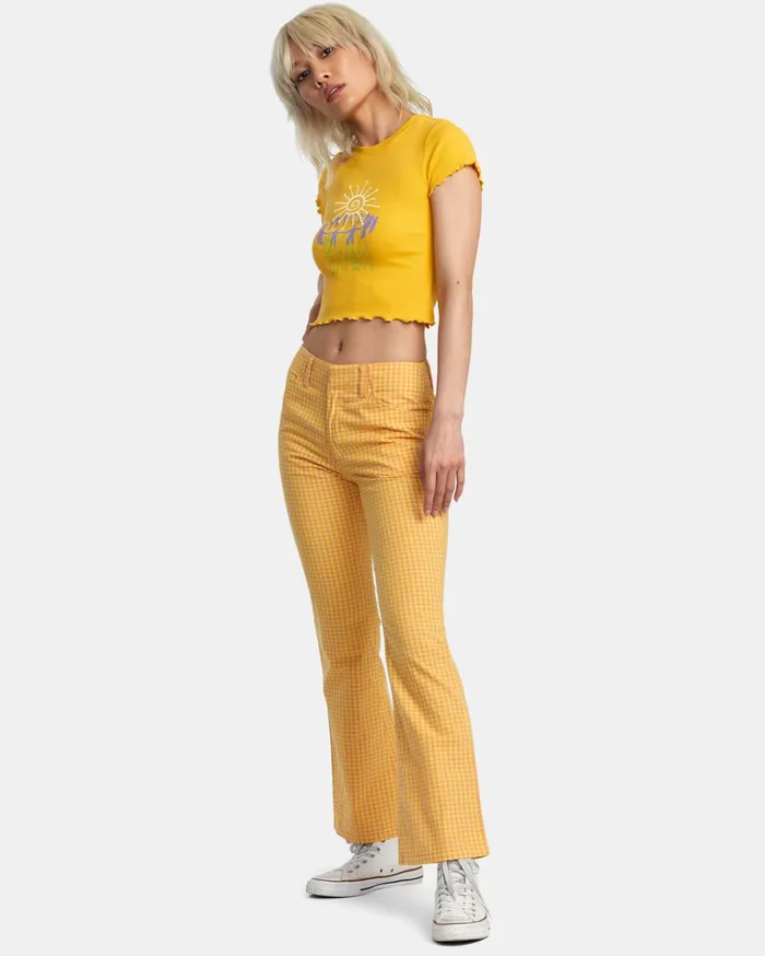 RVCA Pants Kennedy Cropped Pants Lilikoi 8211 Women