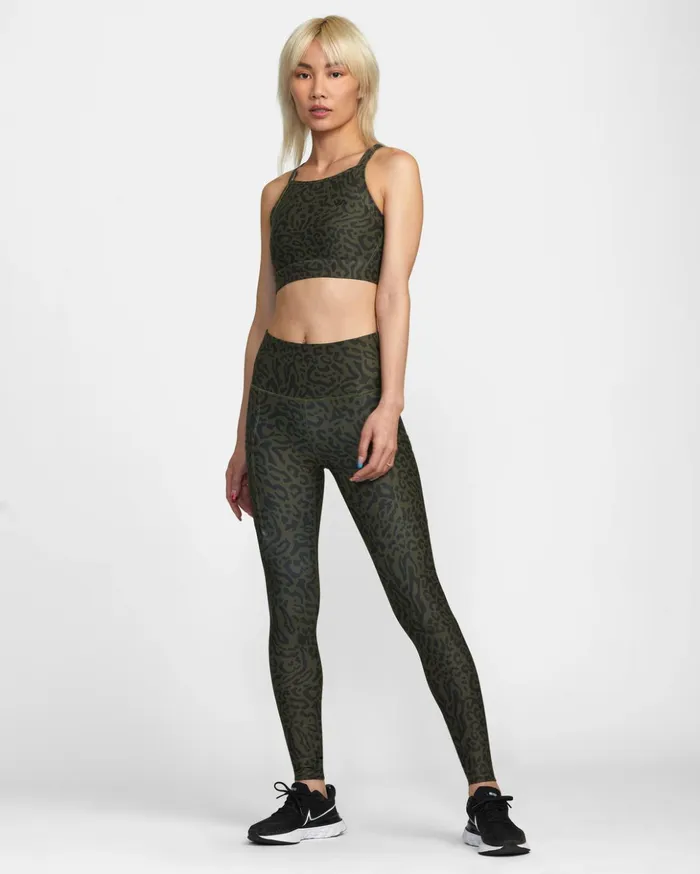 RVCA Pants VA Sport Pocket Technical Leggings Animal Olive 8211 Women