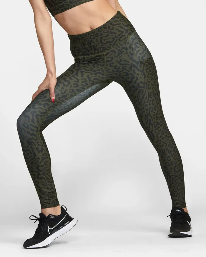 RVCA Pants VA Sport Pocket Technical Leggings Animal Olive 8211 Women