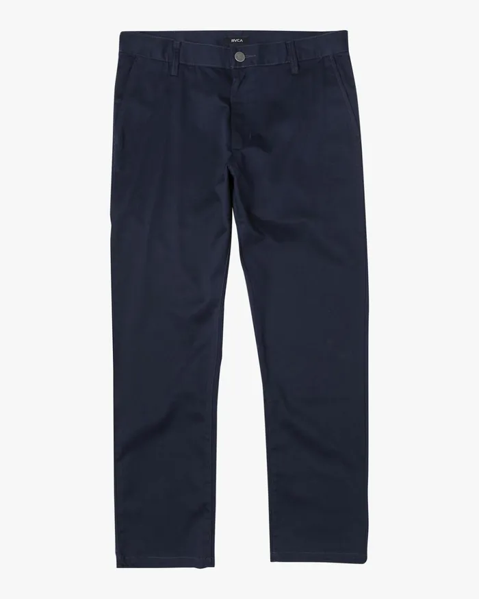 RVCA Pants Weekend Stretch Chino Pants Navy Marine 8211 Men