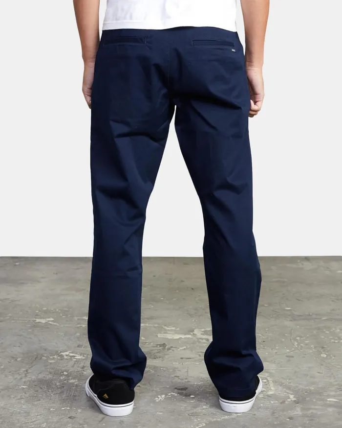 RVCA Pants Weekend Stretch Chino Pants Navy Marine 8211 Men