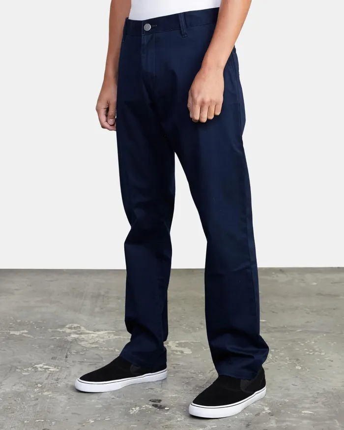 RVCA Pants Weekend Stretch Chino Pants Navy Marine 8211 Men