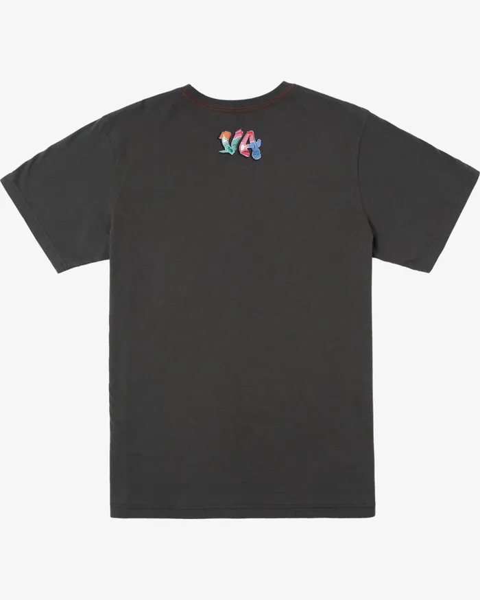 RVCA Short Sleeves Black Book TShirt Pirate Black 8211 Men