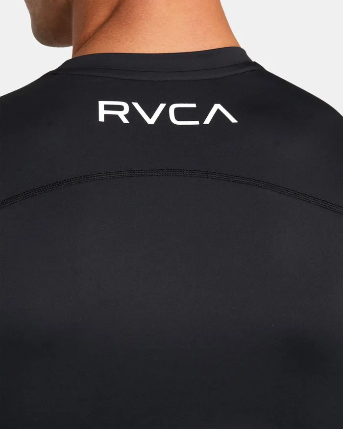 RVCA Short Sleeves Compression Technical Short Sleeve Top Black 8211 Men