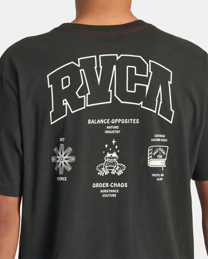 RVCA Short Sleeves Detention Tee Pirate Black 8211 Men