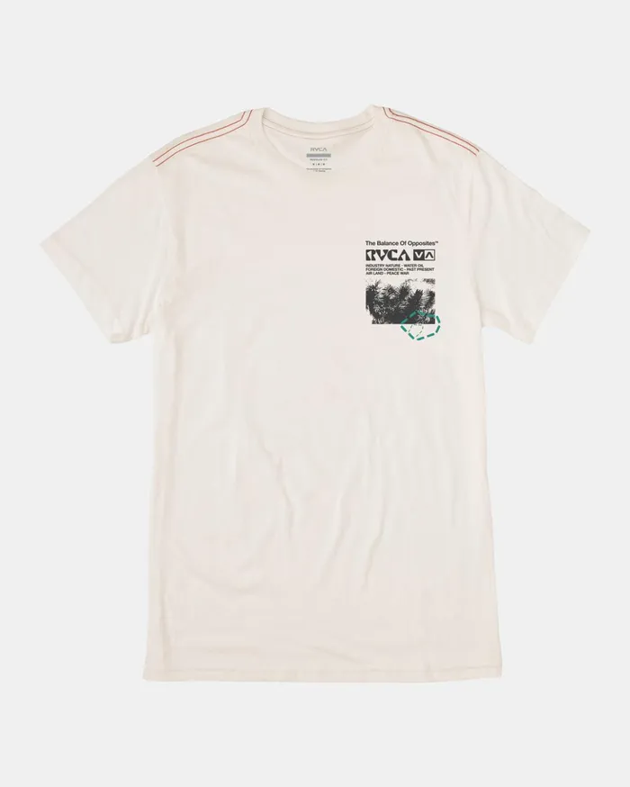 RVCA Short Sleeves Ethnobotony Tee Antique White 8211 Men