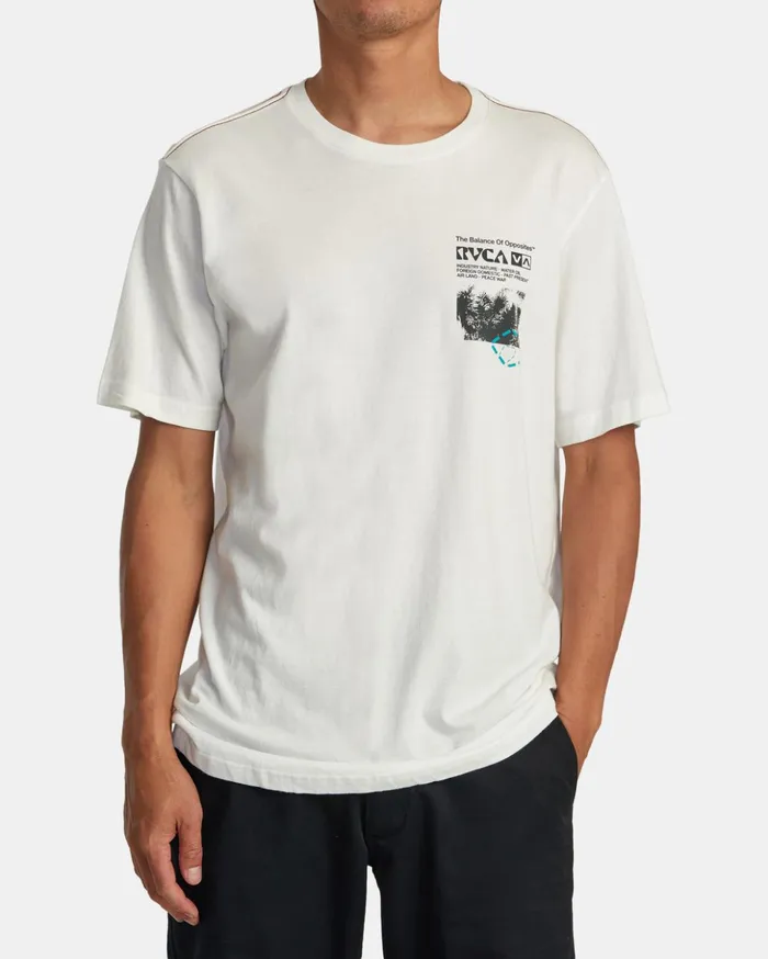 RVCA Short Sleeves Ethnobotony Tee Antique White 8211 Men