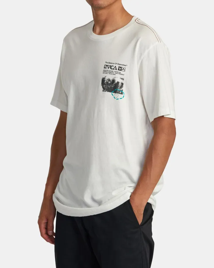 RVCA Short Sleeves Ethnobotony Tee Antique White 8211 Men