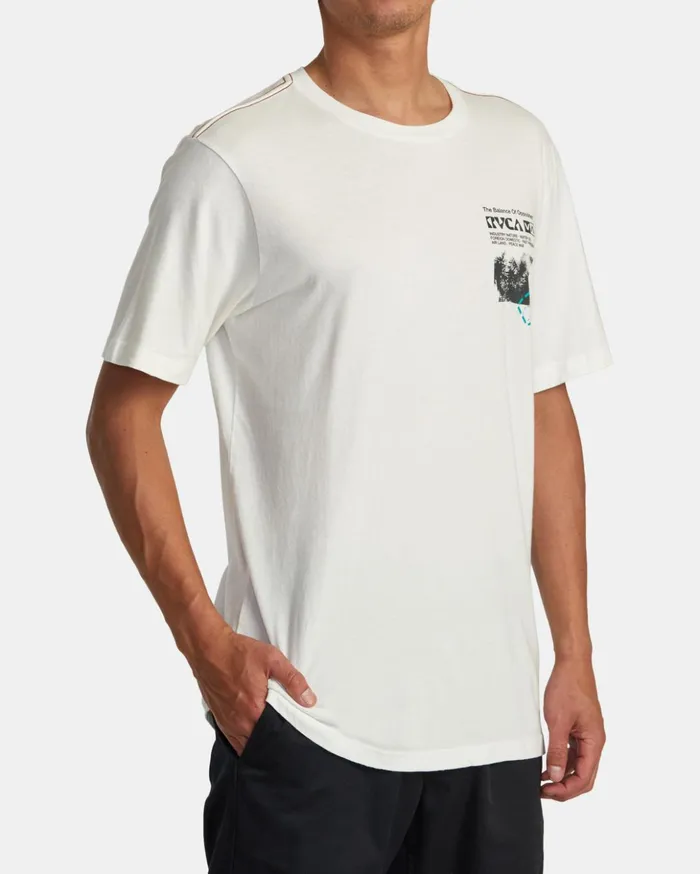 RVCA Short Sleeves Ethnobotony Tee Antique White 8211 Men