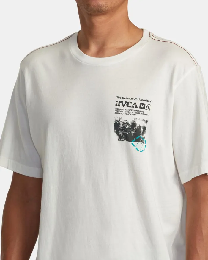 RVCA Short Sleeves Ethnobotony Tee Antique White 8211 Men