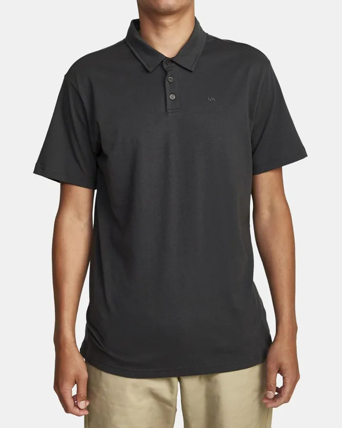 RVCA Short Sleeves PTC Pigment Polo Shirt Black 8211 Men