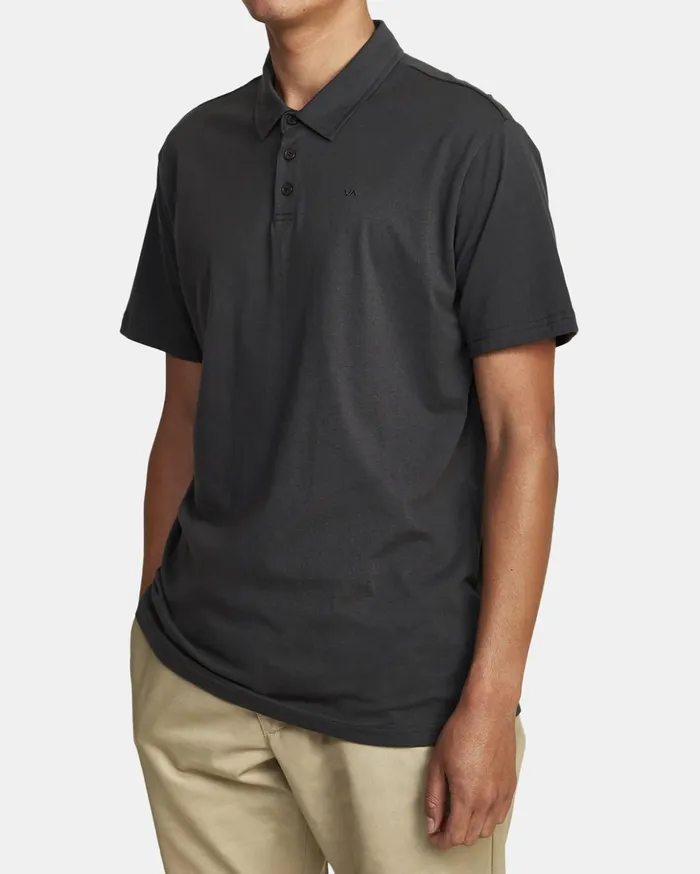 RVCA Short Sleeves PTC Pigment Polo Shirt Black 8211 Men