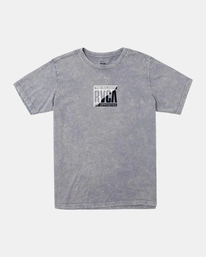 RVCA Short Sleeves Splitter TShirt Light Grey Shock Wash 8211 Men