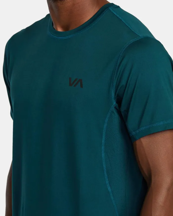 RVCA Short Sleeves Sport Vent Performance Tee Deep Sea 8211 Men