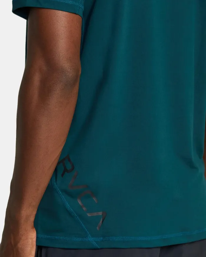RVCA Short Sleeves Sport Vent Performance Tee Deep Sea 8211 Men