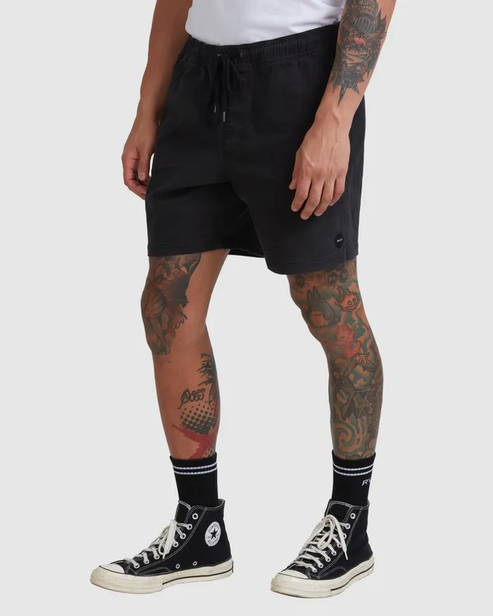 RVCA Shorts Hybrids Escape Elastic Waist Walkshorts 17 Black 8211 Men