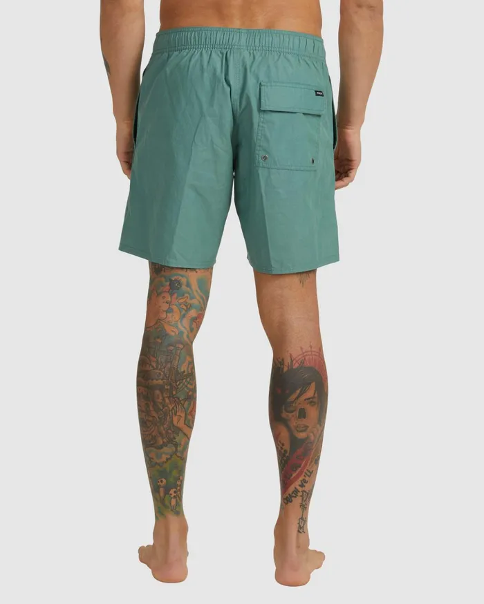 RVCA Shorts Hybrids Opposites Elastic Waist 2 Boardshorts 17034 New Spinach 8211 Men