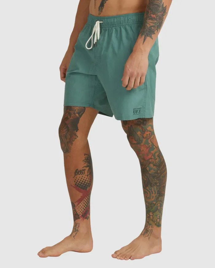 RVCA Shorts Hybrids Opposites Elastic Waist 2 Boardshorts 17034 New Spinach 8211 Men