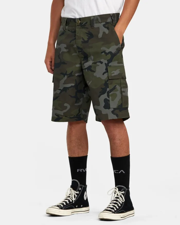 RVCA Shorts Hybrids Recession Collection Americana Cargo Shorts Camo 8211 Men RVCA Shorts Hybrids Recession Collection Americana Cargo Shorts Camo 8211 Men