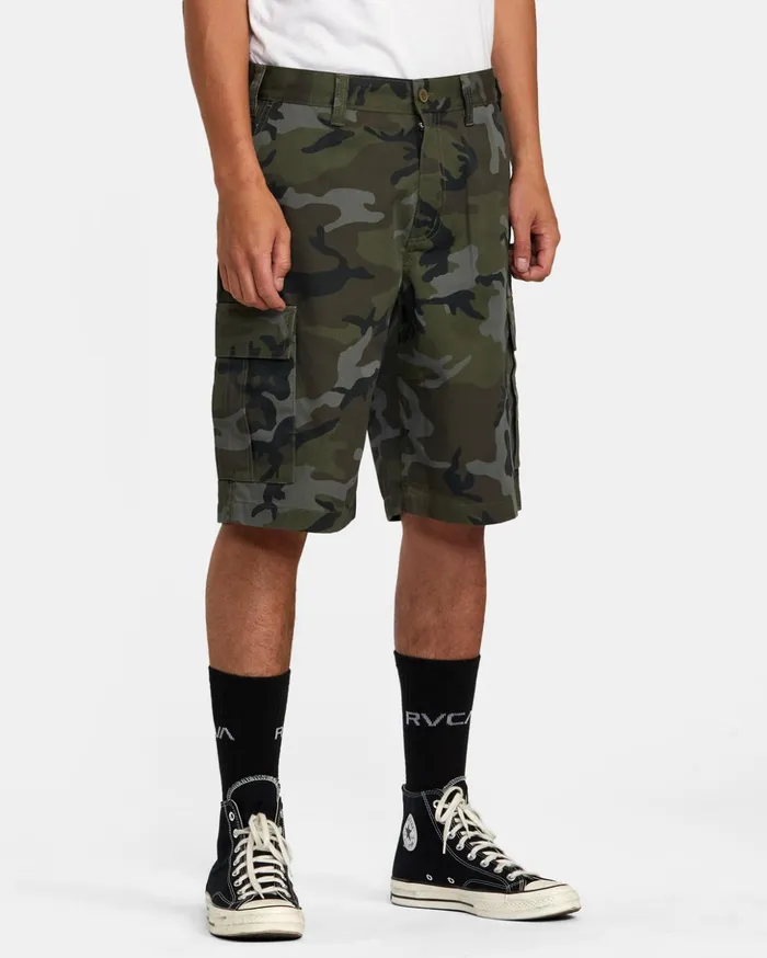 RVCA Shorts Hybrids Recession Collection Americana Cargo Shorts Camo 8211 Men RVCA Shorts Hybrids Recession Collection Americana Cargo Shorts Camo 8211 Men