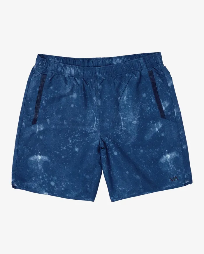 RVCA Shorts Hybrids Yogger IV Elastic Waist Shorts 17034 Indigo Tie Dye 8211 Men