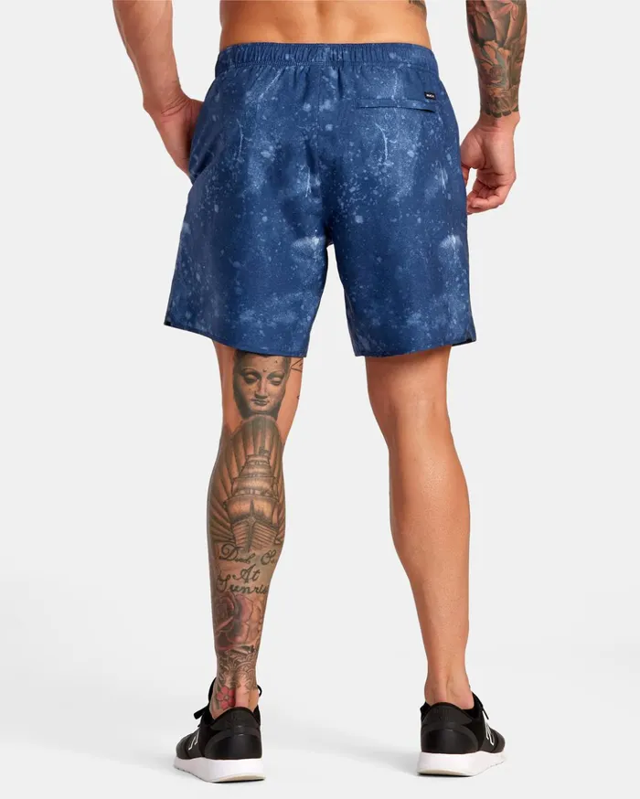 RVCA Shorts Hybrids Yogger IV Elastic Waist Shorts 17034 Indigo Tie Dye 8211 Men RVCA Shorts Hybrids Yogger IV Elastic Waist Shorts 17034 Indigo Tie Dye 8211 Men