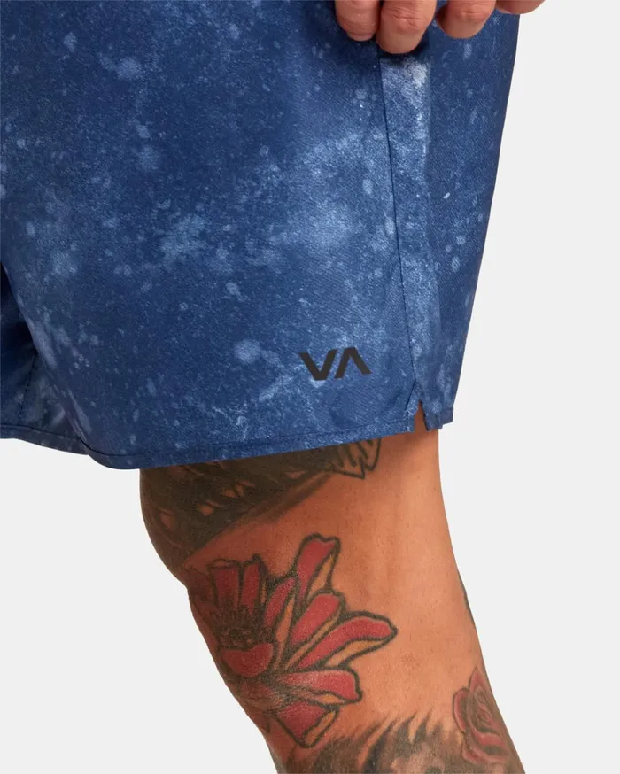 RVCA Shorts Hybrids Yogger IV Elastic Waist Shorts 17034 Indigo Tie Dye 8211 Men RVCA Shorts Hybrids Yogger IV Elastic Waist Shorts 17034 Indigo Tie Dye 8211 Men